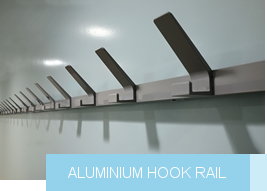 Aluminium hook rail